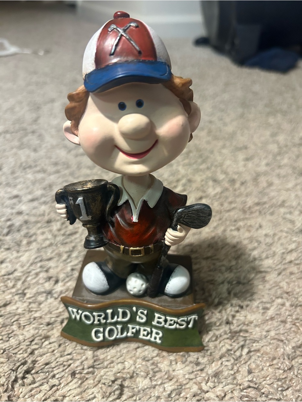 World's Best Golfer Figurine / bobble head - rare find